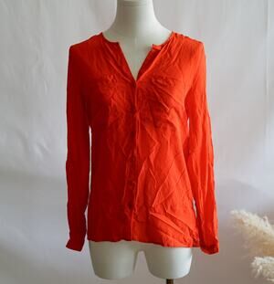 Urban Outfitters Silence & Noise Silk Orange Tunic Top size S
